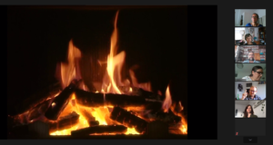 Virtual Campfire during social evening at DaLiCo Summer School 2020